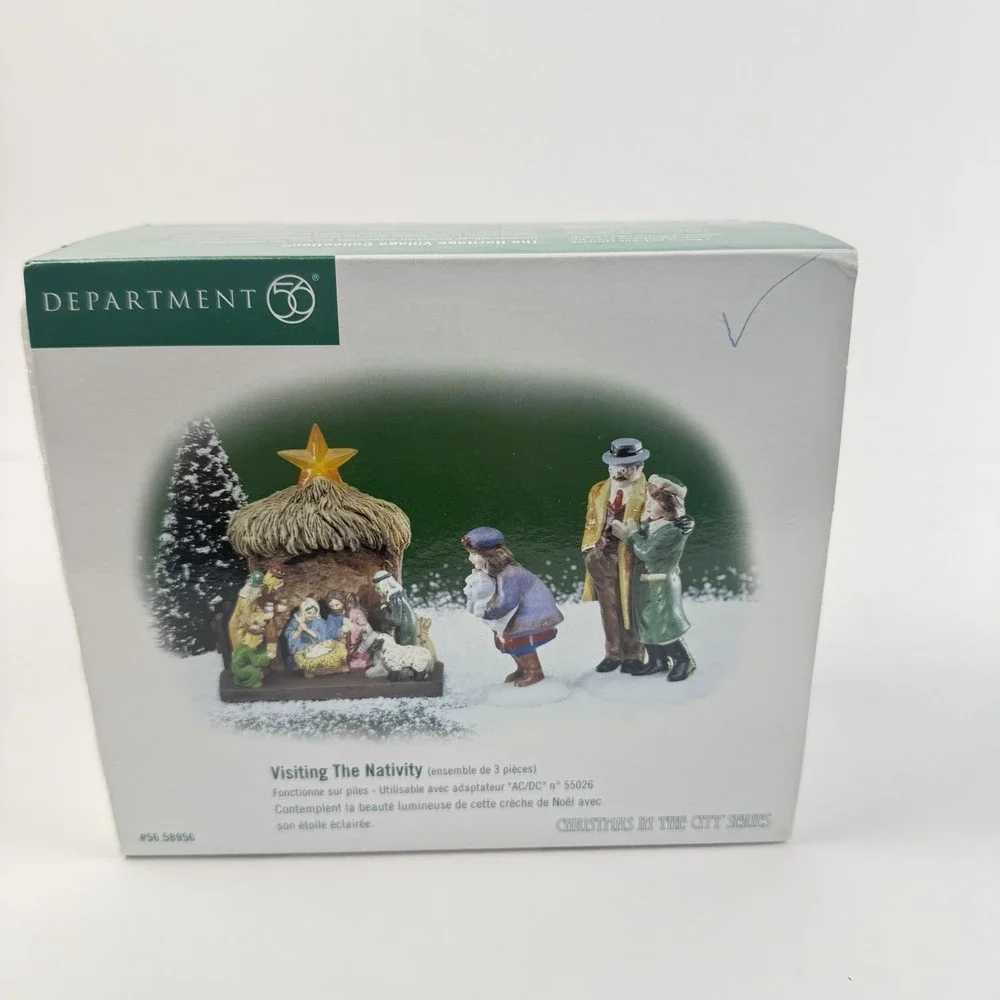 Dept 56 Christmas In The City Visiting The Nativity Set of 3 Battery Light 58956